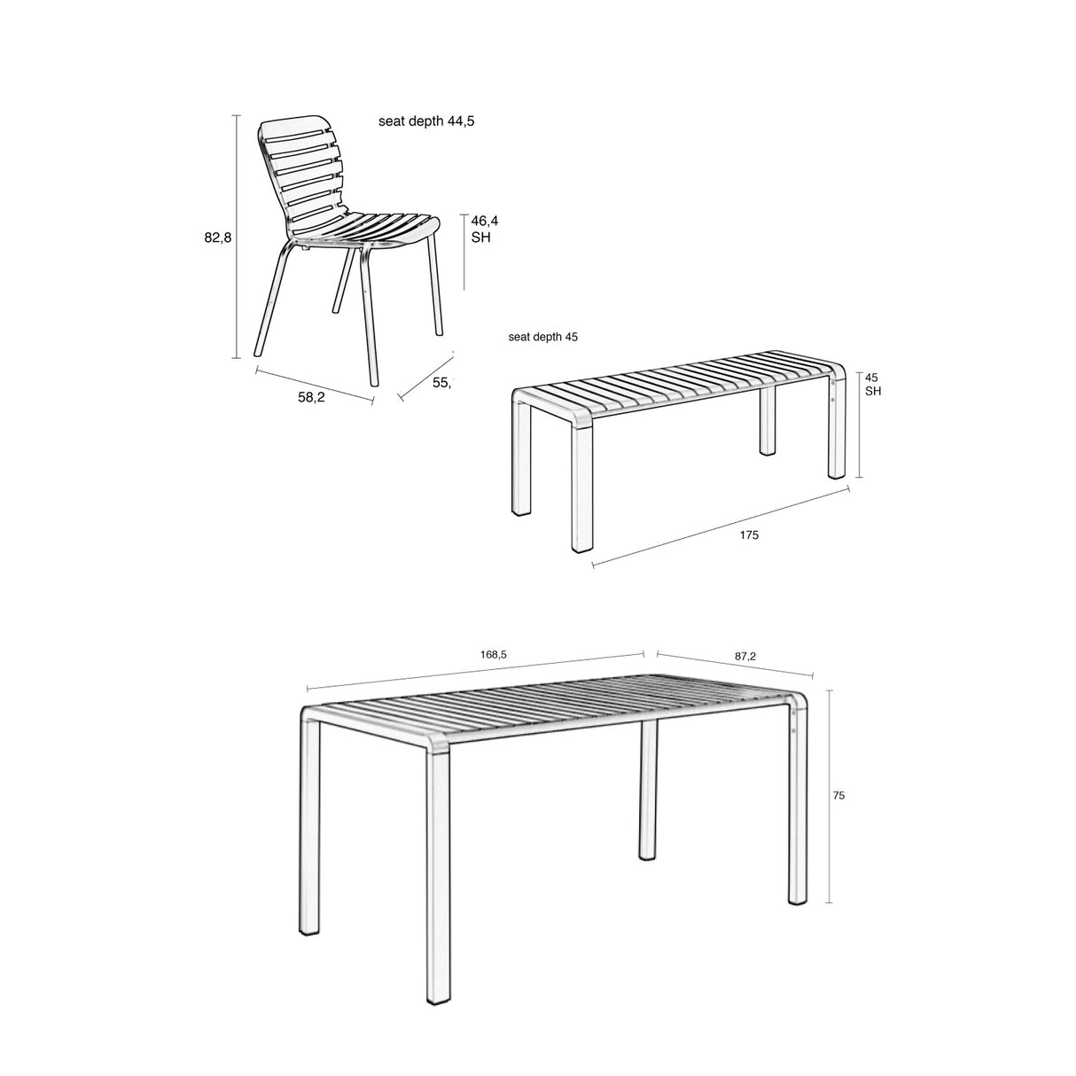   Aluminum Outdoor Garden Table & Chair Set | Oroa.com