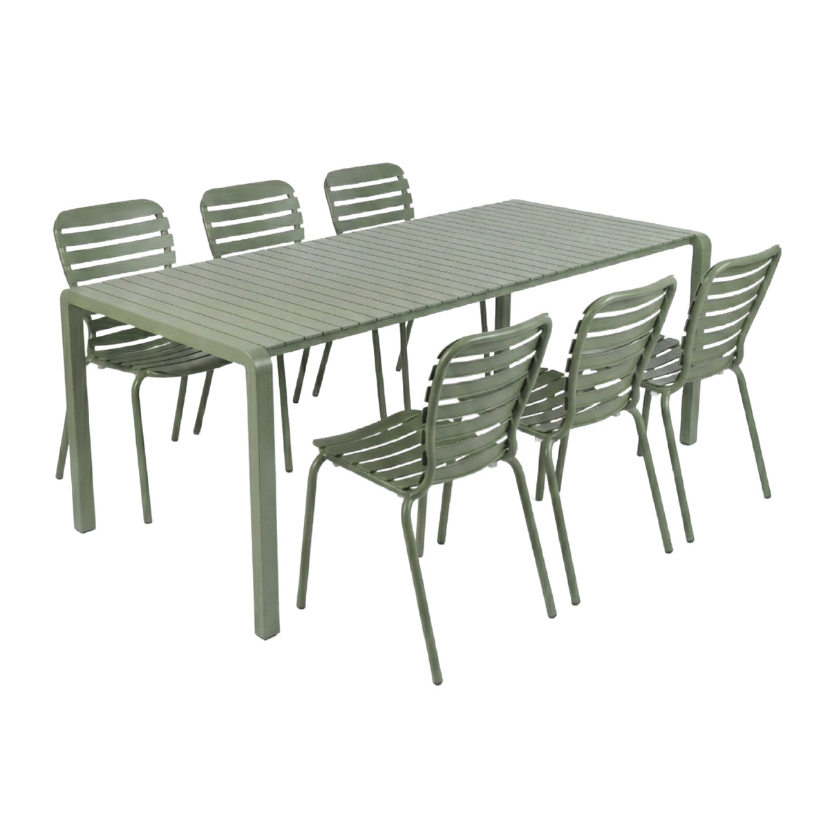   Aluminum Outdoor Garden Table & Chair Set (6) | Oroa.com