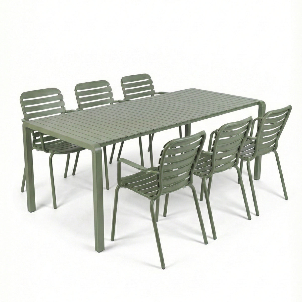   Aluminum Outdoor Garden Table & Armchair Set (6) | Oroa.com