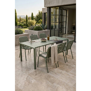   Aluminum Outdoor Garden Table & Armchair Set (6) | Oroa.com