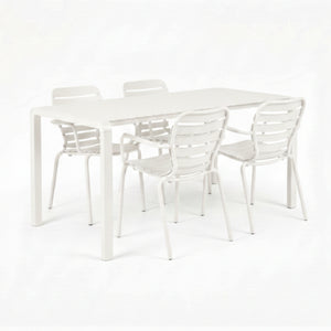   Aluminum Outdoor Garden Table & Armchair Set (4) | Oroa.com