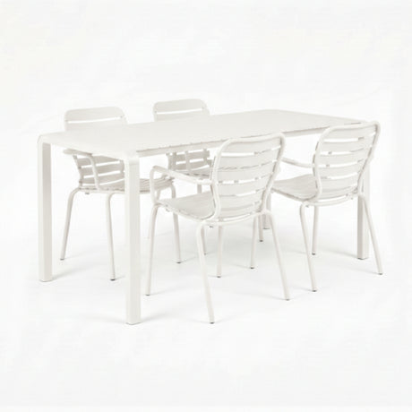   Modern European furniture - Aluminum Garden Table & Armchair Set (4) - www.oroa.com | Oroa.com