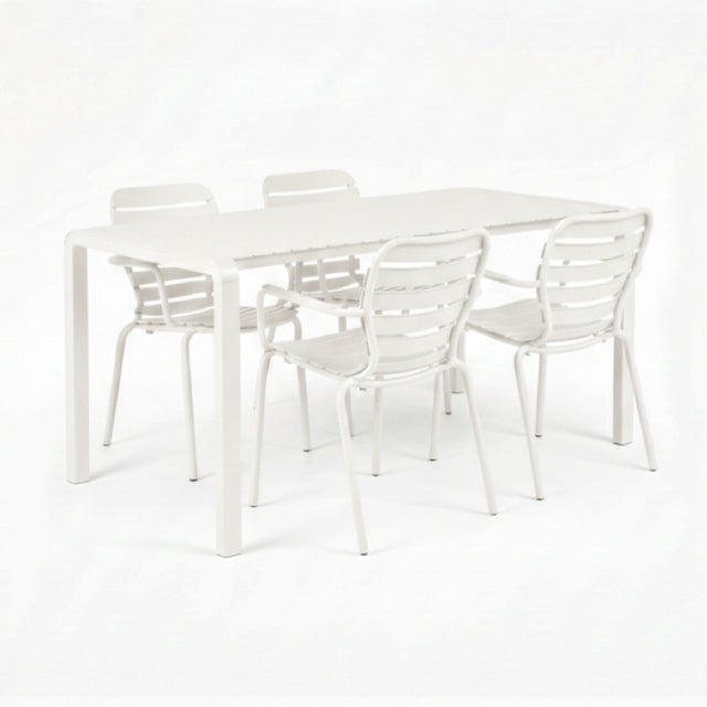 Aluminum Outdoor Garden Table & Armchair Set (4) | Zuiver Vondel | Oroa.com