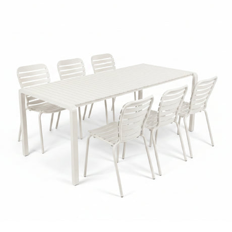   Aluminum Outdoor Garden Table & Chair Set (6) | Oroa.com