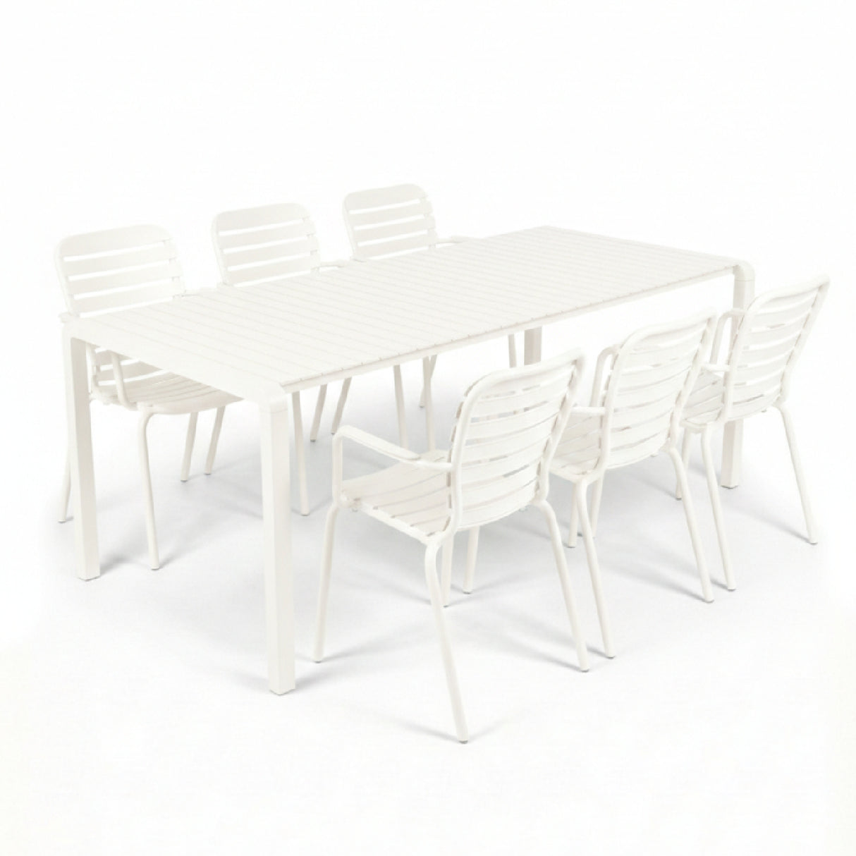   Aluminum Outdoor Garden Table & Armchair Set (6) | Oroa.com