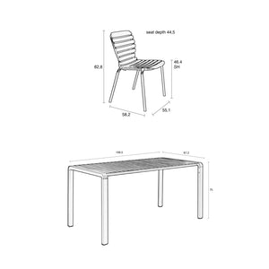   Aluminum Outdoor Garden Table & Chair Set (2) | Oroa.com