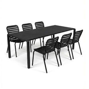   Aluminum Outdoor Garden Table & Chair Set (6) | Oroa.com