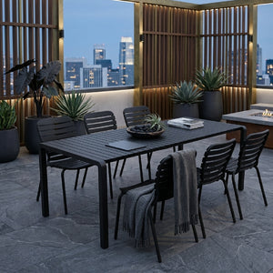   Aluminum Outdoor Garden Table & Chair Set (6) | Oroa.com