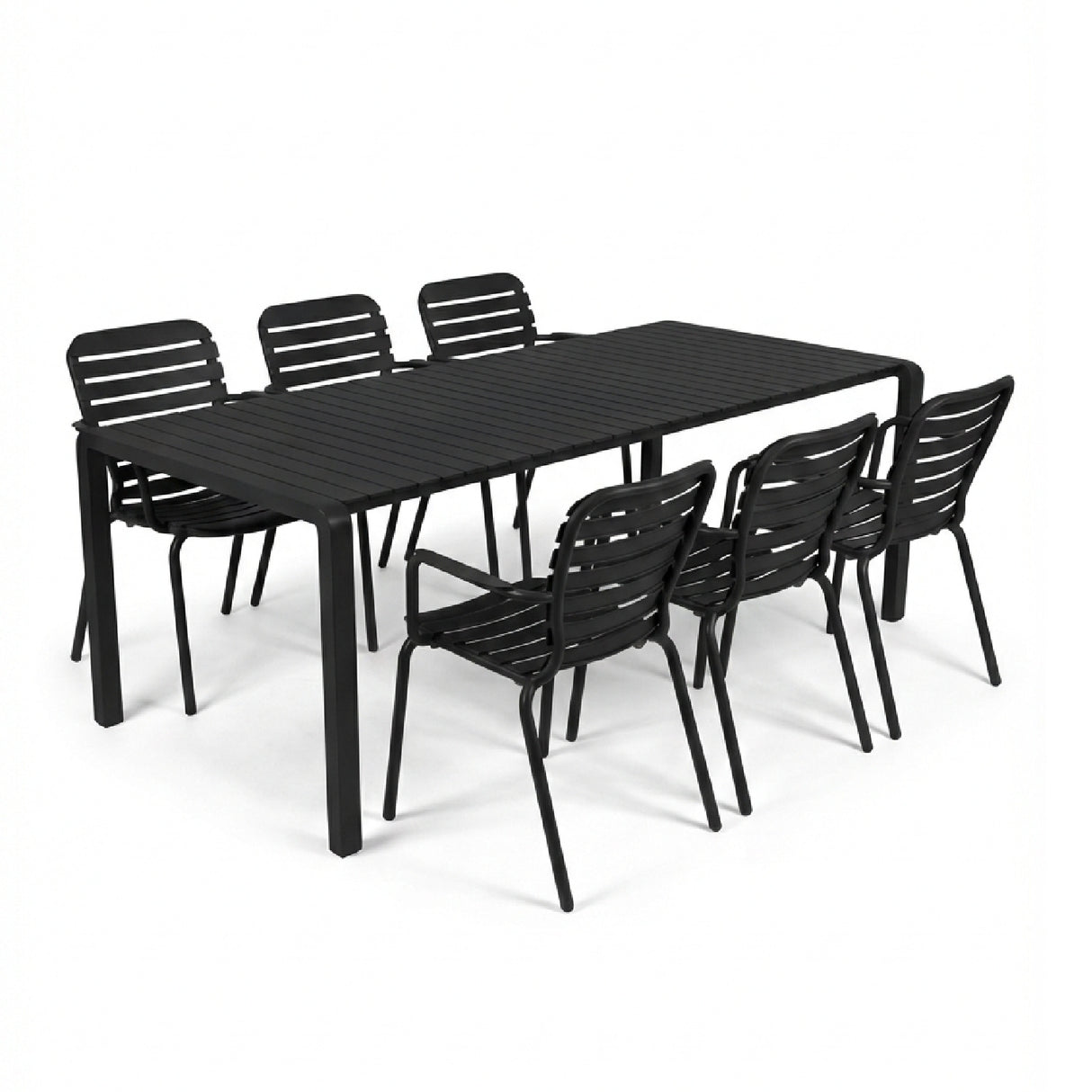   Aluminum Outdoor Garden Table & Armchair Set (6) | Oroa.com