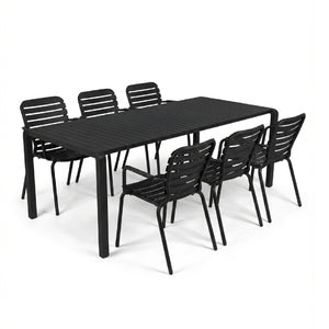   Aluminum Outdoor Garden Table & Armchair Set (6) | Oroa.com