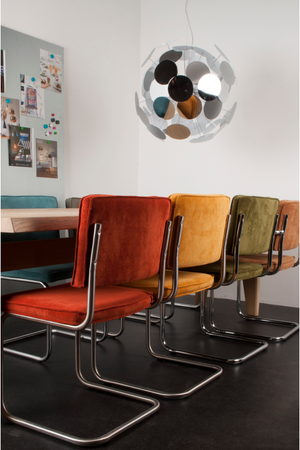Metal Rib Dining Chairs (2) | Zuiver Ridge | OROA.com