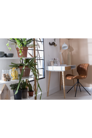 Quilted Leather Dining Chairs (2) | Zuiver Omg | Oroa.com