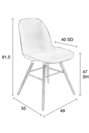 Shell Dining Chairs (2) | Zuiver Albert Kuip | Oroa.com