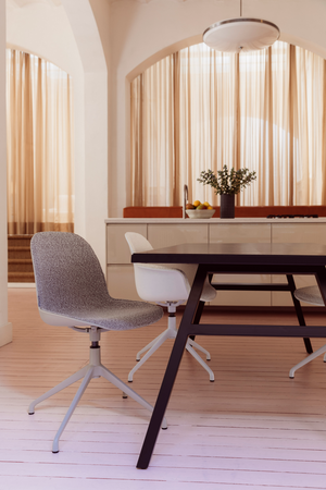 Upholstered Minimalist Swivel Chair (2) | Zuiver Albert | Oroatrade