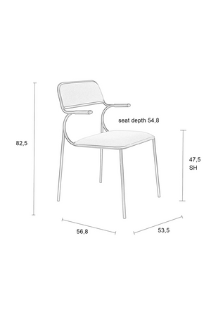 Modern Dining Armchair Set (2) | Zuiver Alba | OROA.com