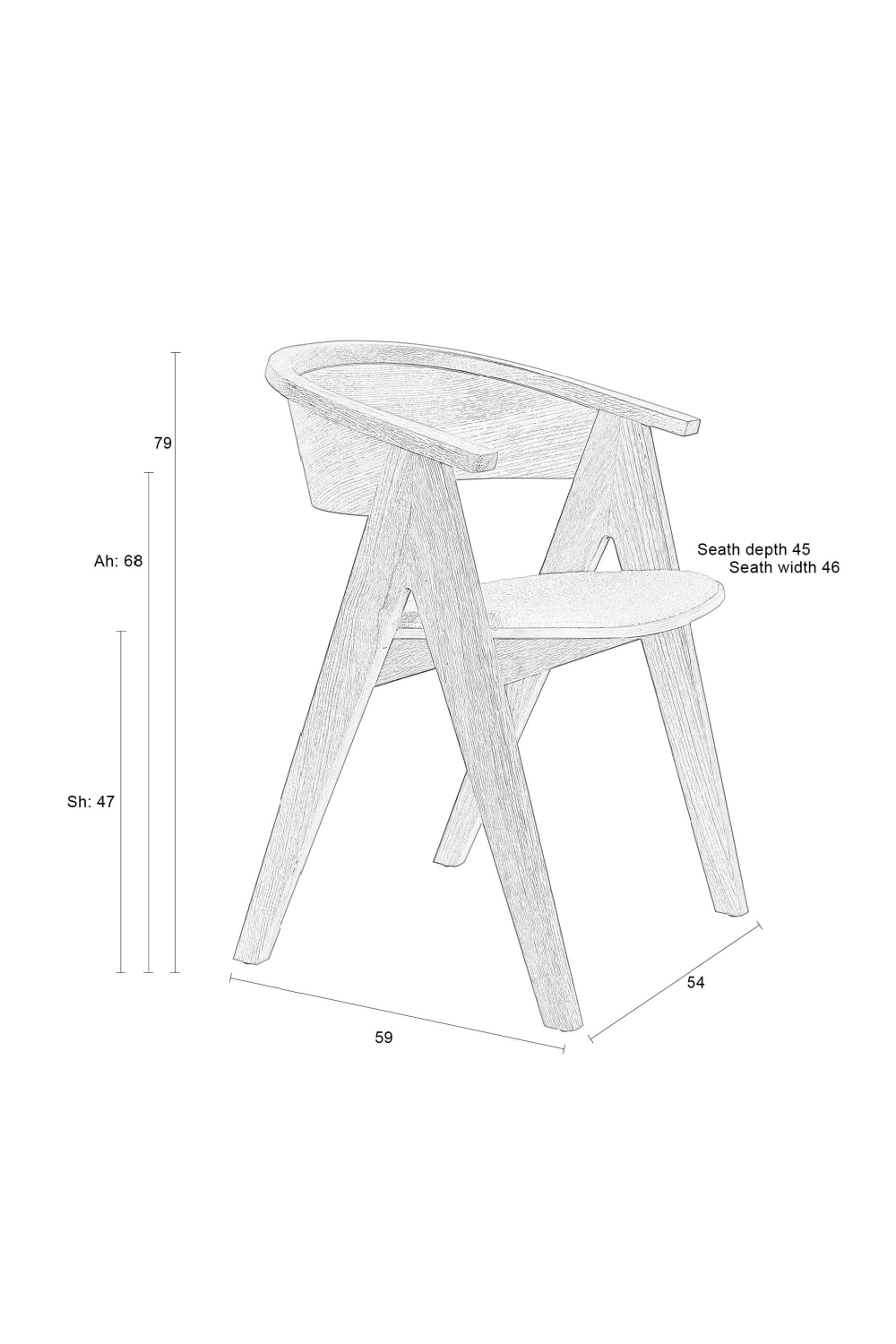 Wooden Dining Chair | Zuiver Ndsm | OROA.com