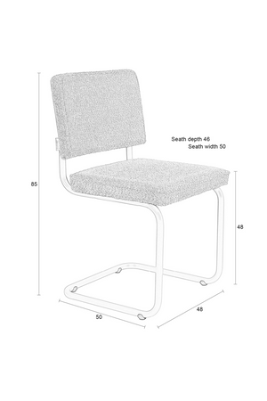 Cantilever Dining Chair Set (2) | Zuiver Ridge | OROA.com