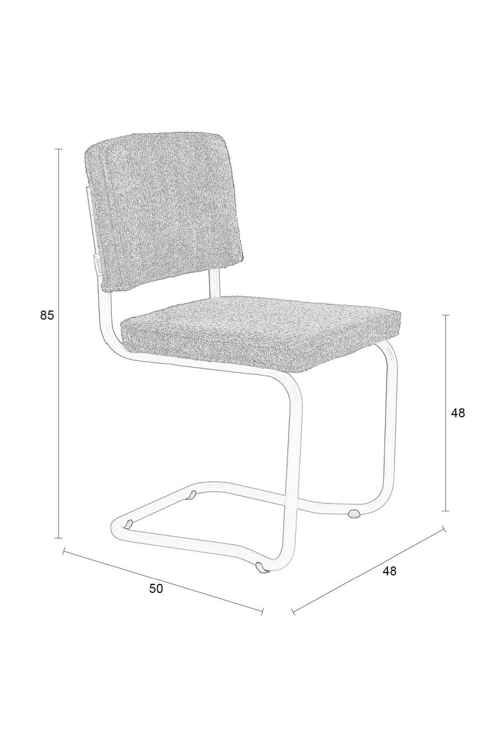 Cantilevered Dining Chairs (2) | Zuiver Ridge | OROA.com