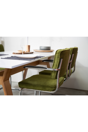 Modern Ribcord Dining Armchair (2) | Zuiver Ridge | OROA.com