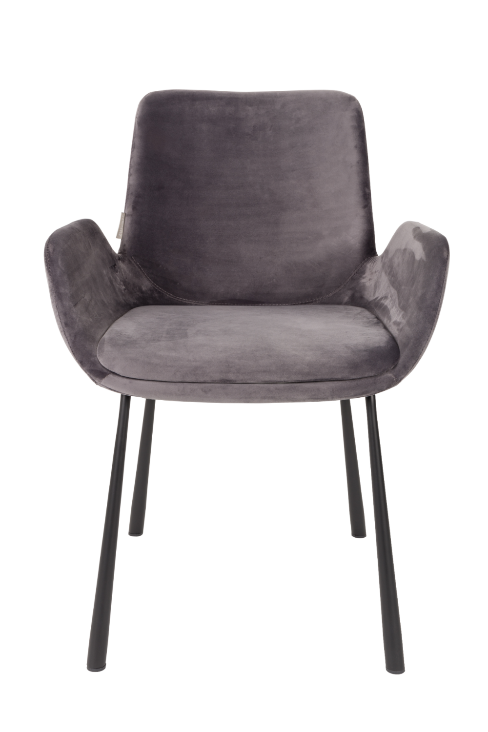 Dark Gray Velvet Dining Chairs (2) | Zuiver Brit | OROA.com