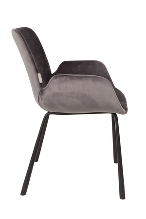 Dark Gray Velvet Dining Chairs (2) | Zuiver Brit | OROA.com