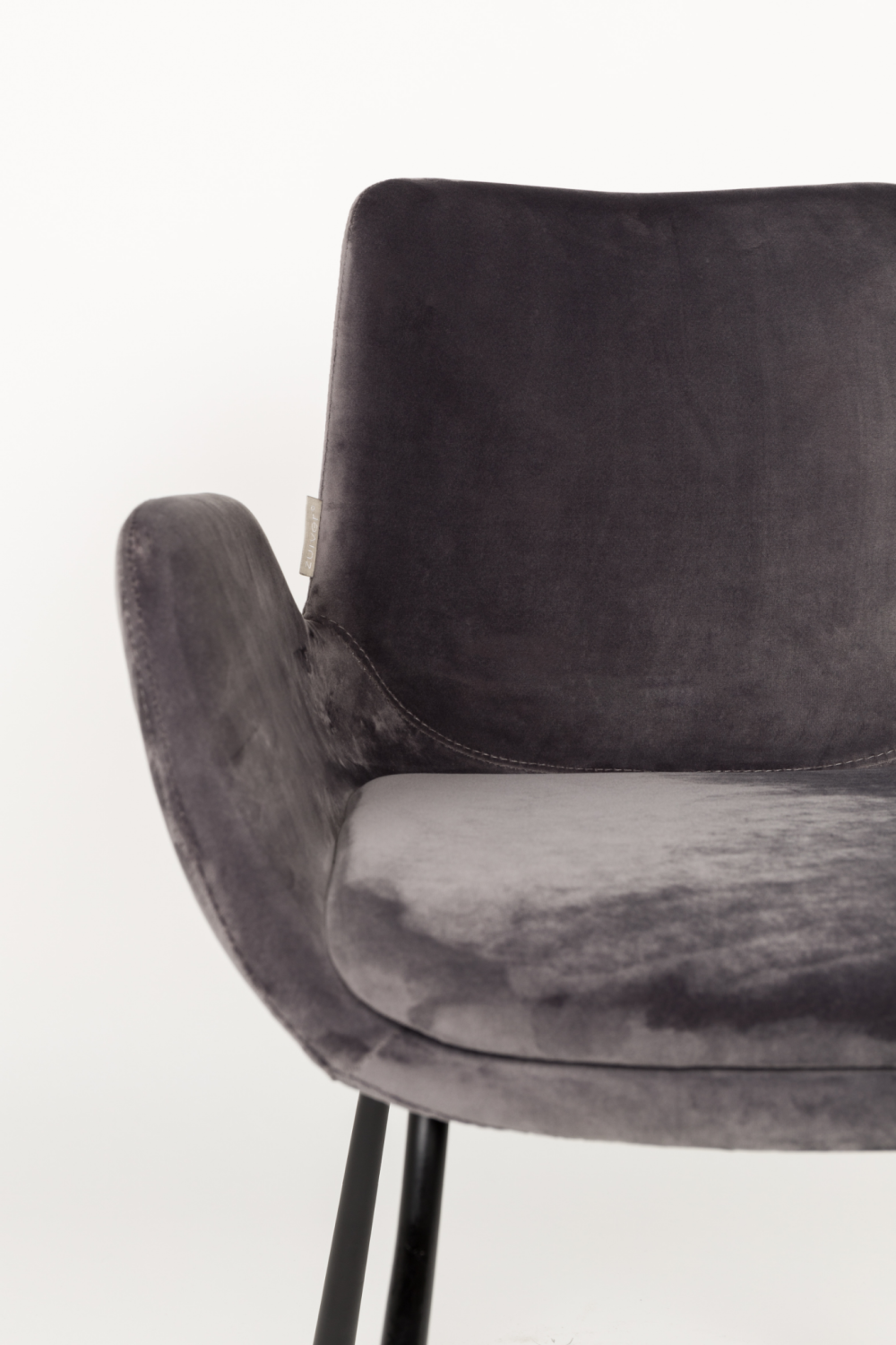 Dark Gray Velvet Dining Chairs (2) | Zuiver Brit | OROA.com