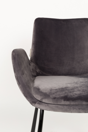 Dark Gray Velvet Dining Chairs (2) | Zuiver Brit | OROA.com