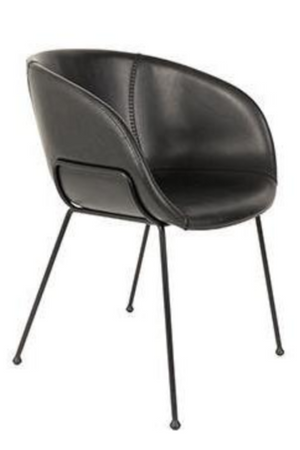 Baseball-Stitched Leather Armchairs (2) | Zuiver Feston | OROA.com