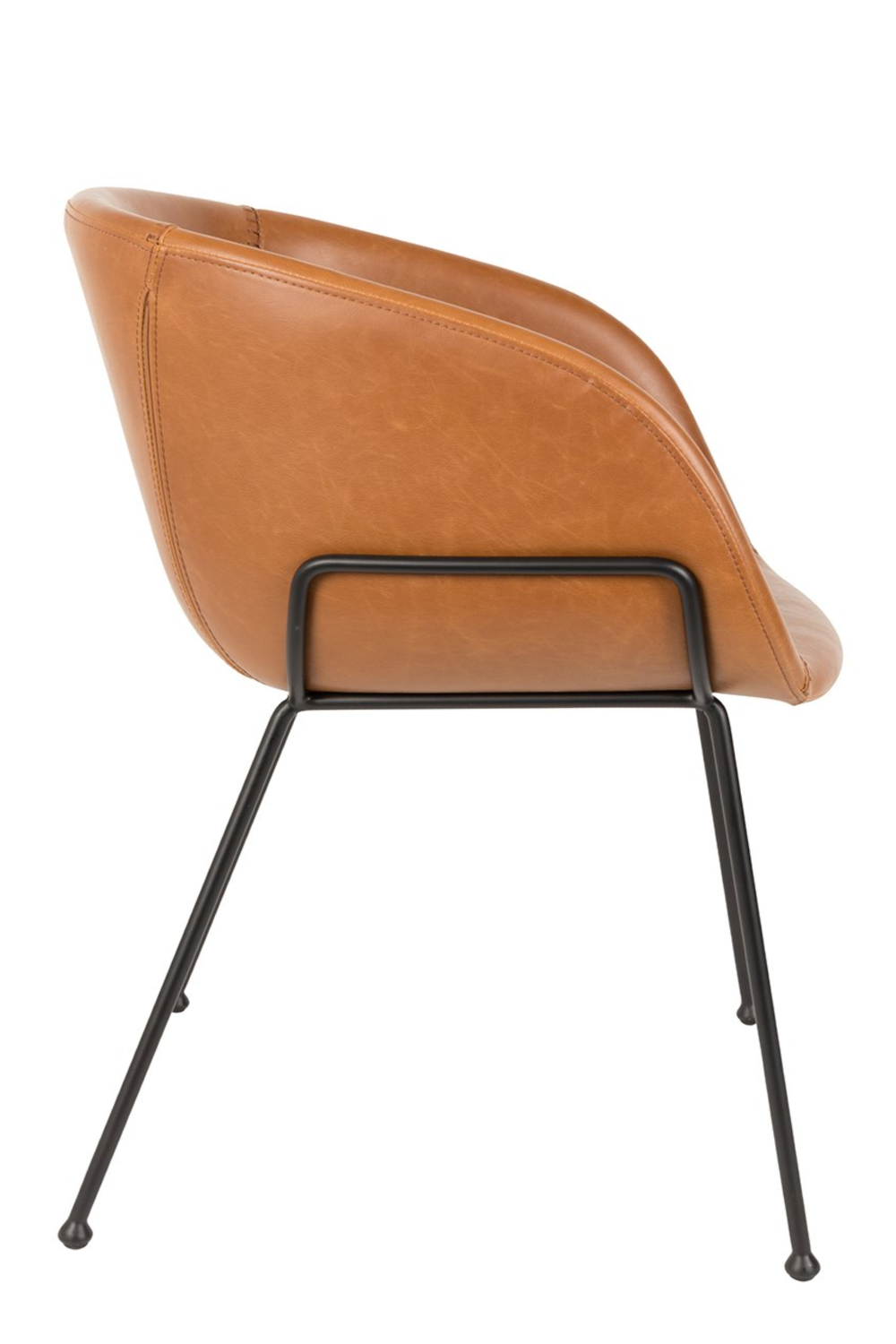 Baseball-Stitched Leather Armchairs (2) | Zuiver Feston | OROA.com