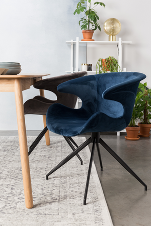 Bucket Seat Velvet Dining Armchairs (2) | Zuiver Mia | Oroa.com