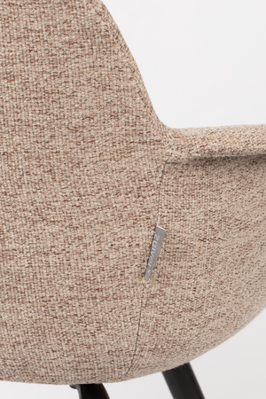 Fabric Upholstered Dining Armchairs (2) | Zuiver Albert Kuip | Oroa.com