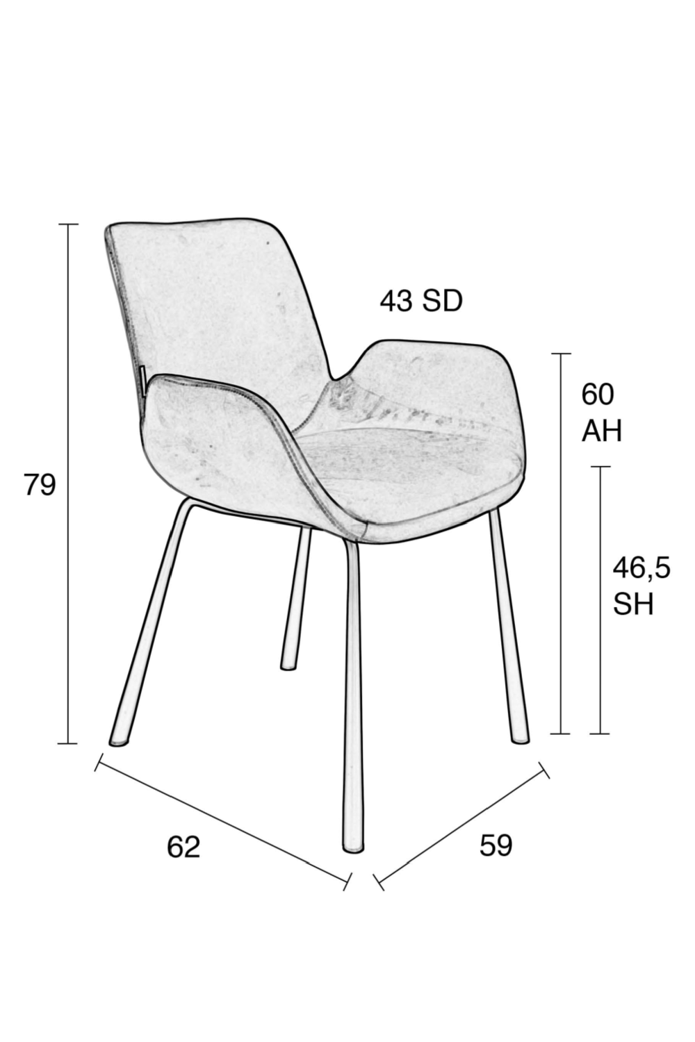 Leather Dining Armchairs (2) | Zuiver Brit | Oroa.com