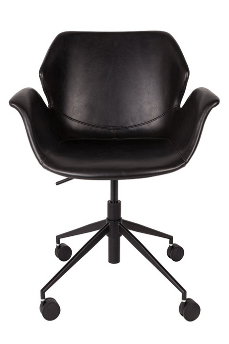 Black Leather Office Chair | Zuiver Nikki | OROA.com