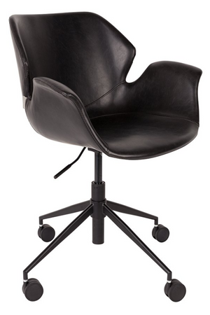 Black Leather Office Chair | Zuiver Nikki | OROA.com
