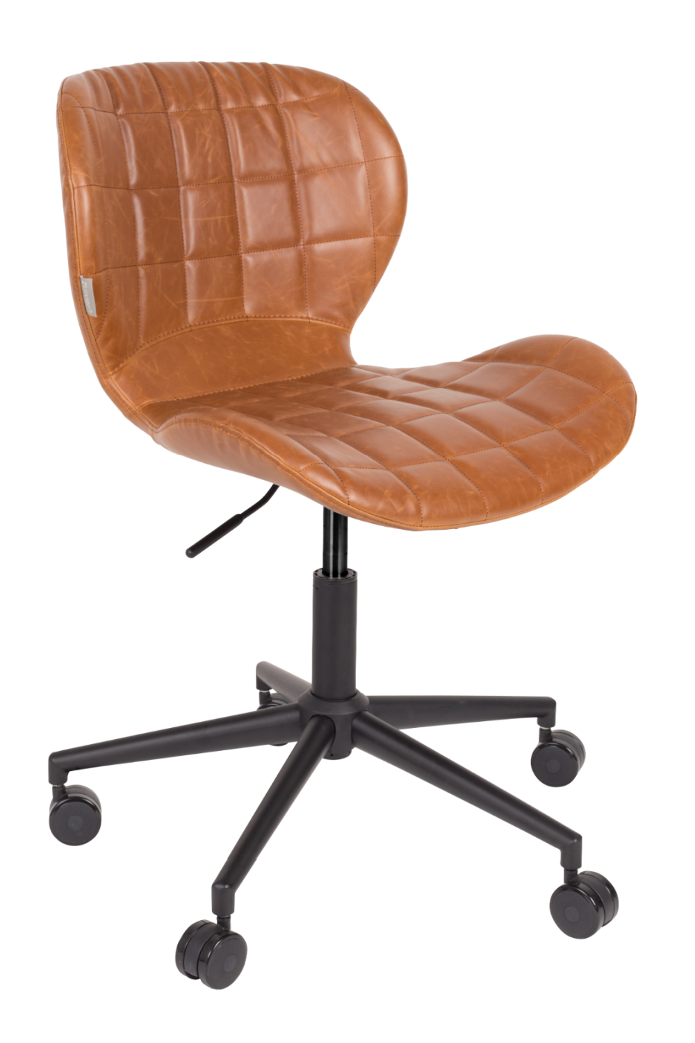 Cognac Leather Bucket Office Chair | Zuiver OMG | OROA.com