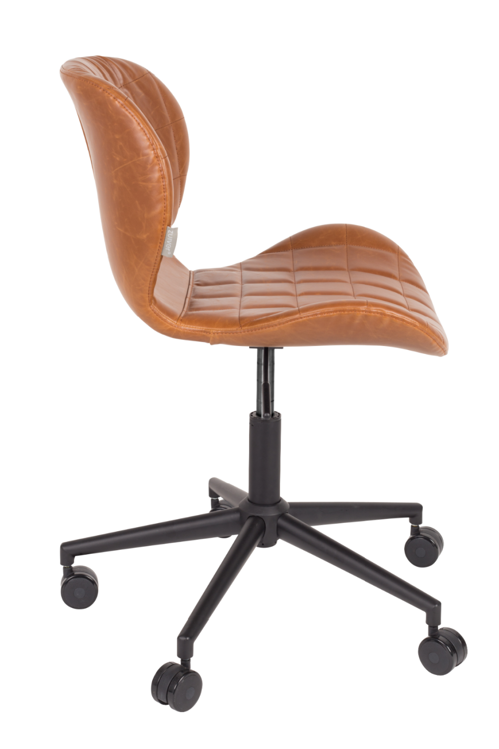 Cognac Leather Bucket Office Chair | Zuiver OMG | OROA.com