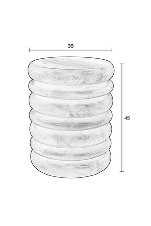 Brown Wooden Layered Stool | Zuiver Disc | OROA.com