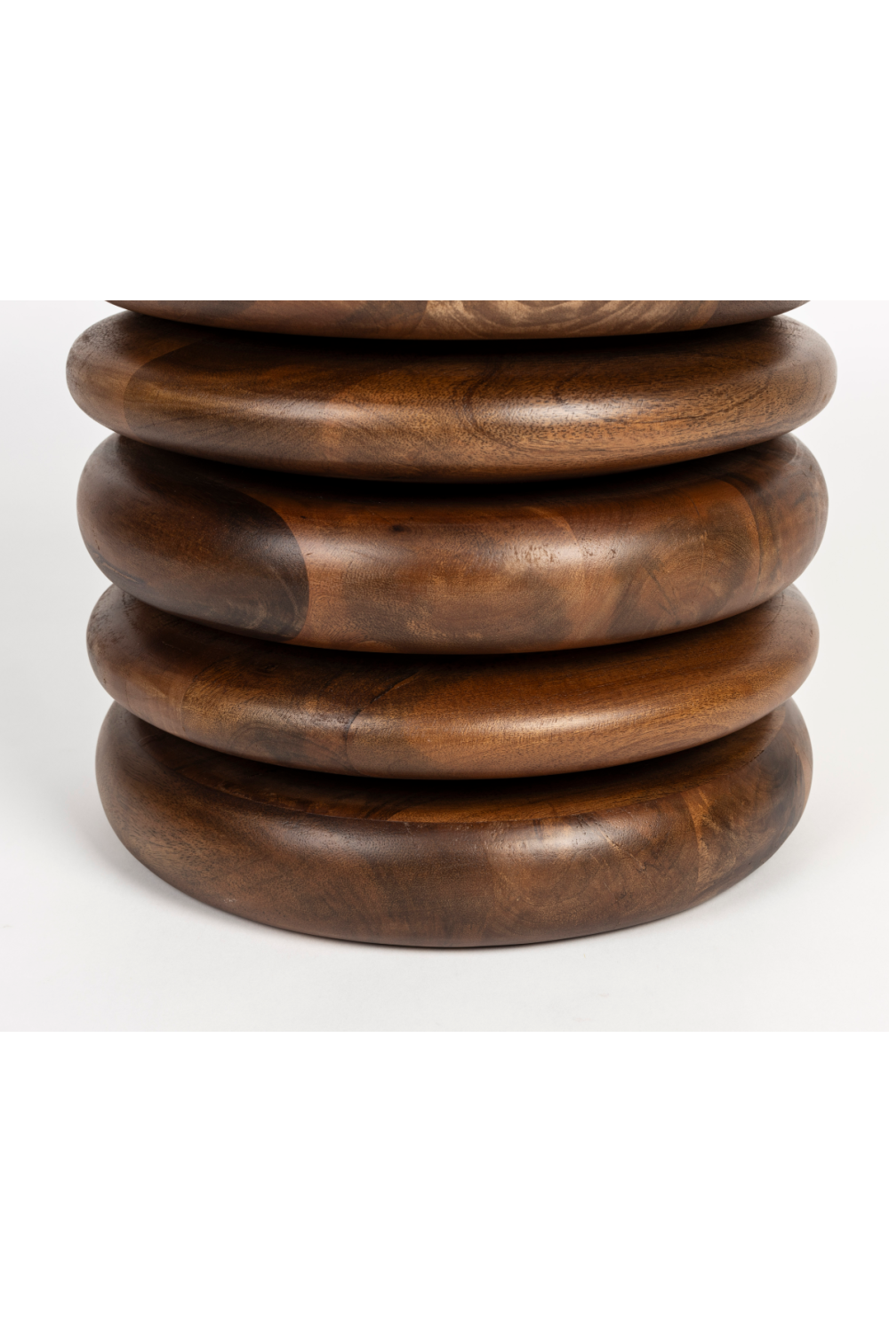 Brown Wooden Layered Stool | Zuiver Disc | OROA.com
