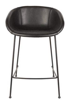Baseball-Stitched Leather Counter Stools (2) | Zuiver Feston | Oroa.com