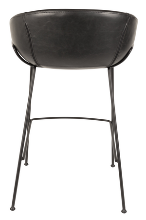 Baseball-Stitched Leather Bar Stools (2) | Zuiver Feston | Oroa.com