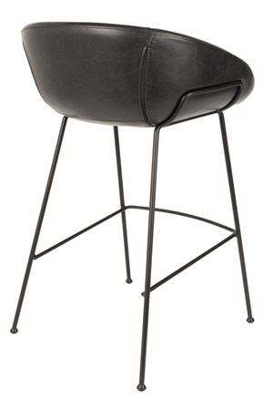 Baseball-Stitched Leather Bar Stools (2) | Zuiver Feston | Oroa.com