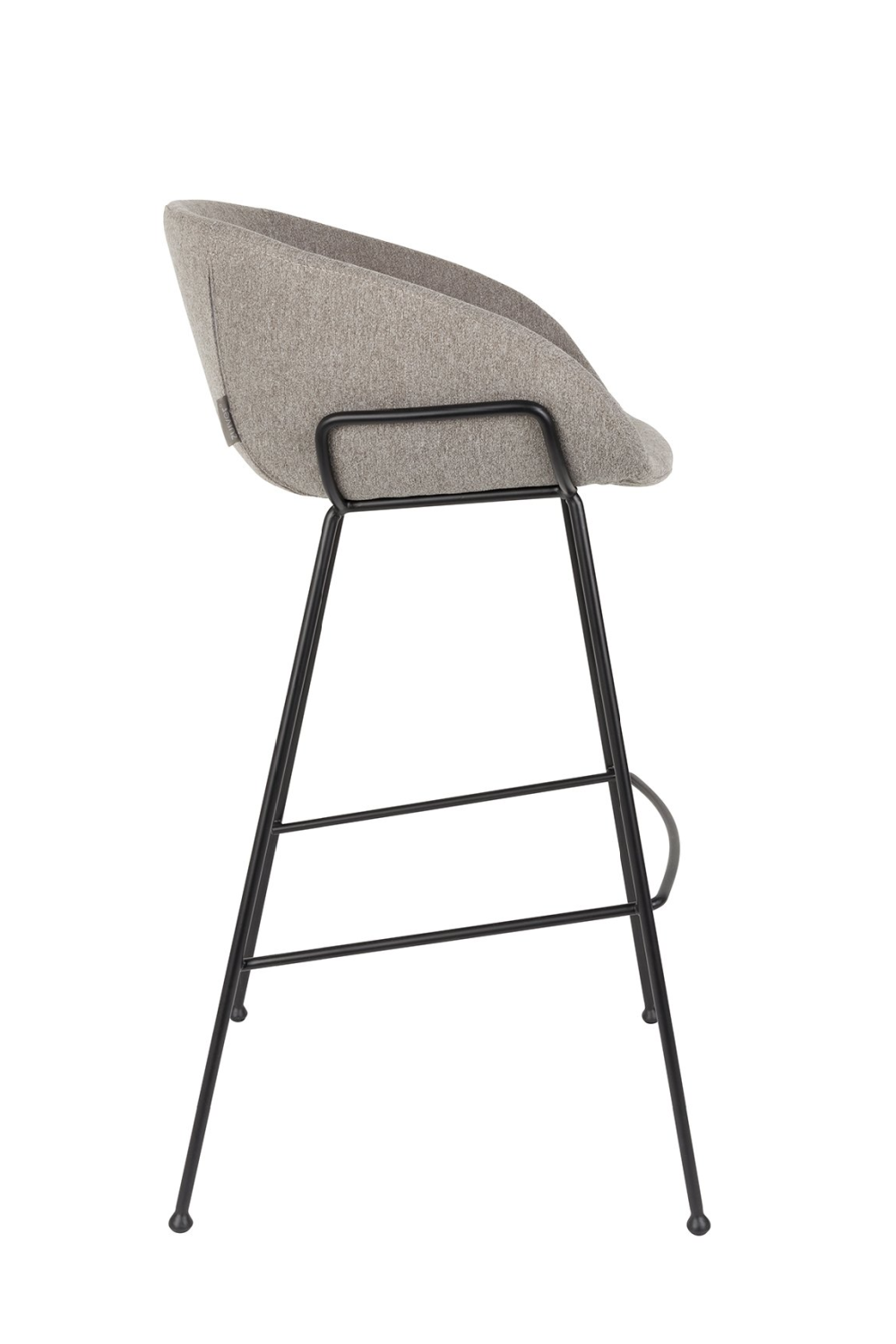Gray Upholstered Barrel Barstools (2) | Zuiver Feston | OROA.com