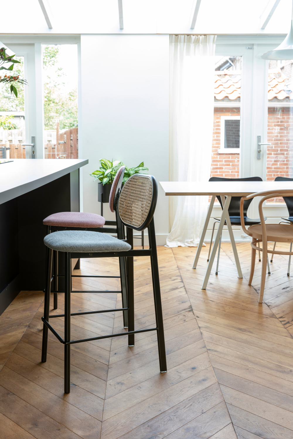 Rattan Backrest Counter Stool | Zuiver Spike | OROA.com