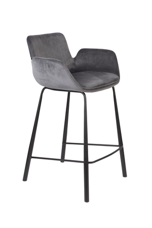 Velvet Upholstered Counter Stools (2) | Zuiver Brit | OROA.com
