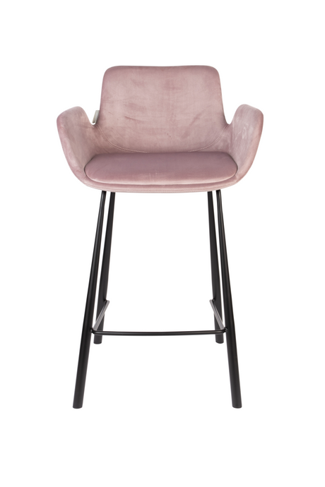   Velvet Upholstered Counter Stools (2) | Oroa.com