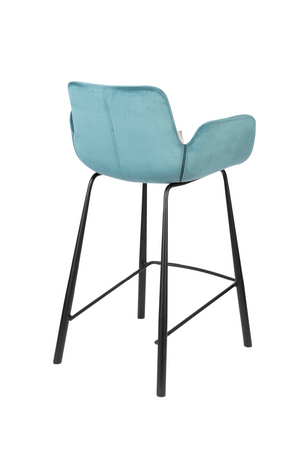 Velvet Upholstered Counter Stools (2) | Zuiver Brit | OROA.com