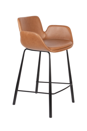 Leather Upholstered Counter Stools (2) | Zuiver Brit | OROA.com
