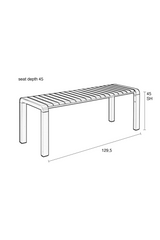 Rectangular Slatted Garden Bench | Zuiver Vonder | OROA.com