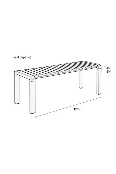 Rectangular Slatted Garden Bench | Zuiver Vonder | OROA.com
