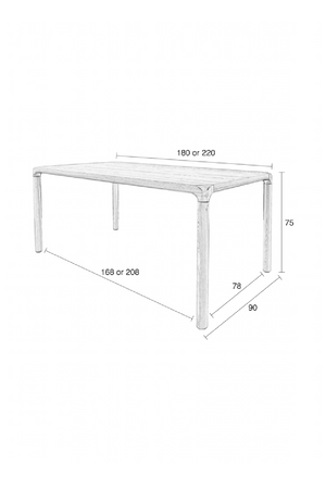 Lacquered Wood Dining Table (S) | Zuiver Storm | OROA.com